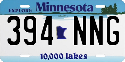 MN license plate 394NNG