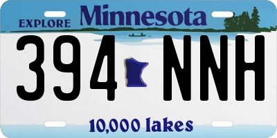 MN license plate 394NNH