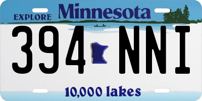 MN license plate 394NNI