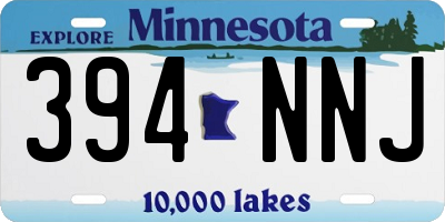 MN license plate 394NNJ