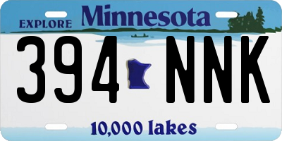 MN license plate 394NNK