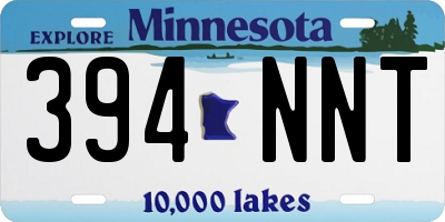 MN license plate 394NNT