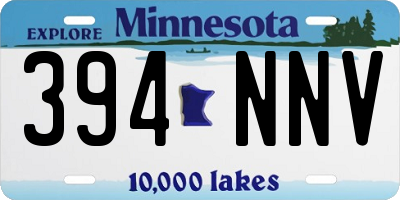 MN license plate 394NNV