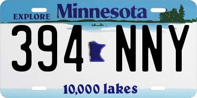 MN license plate 394NNY