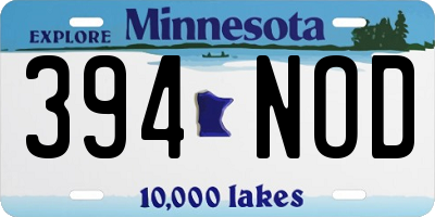 MN license plate 394NOD