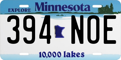 MN license plate 394NOE