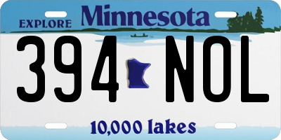 MN license plate 394NOL