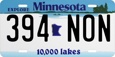 MN license plate 394NON