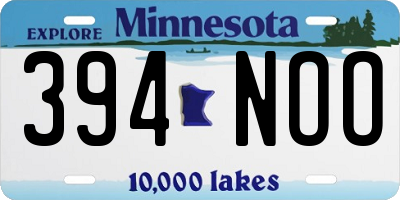 MN license plate 394NOO