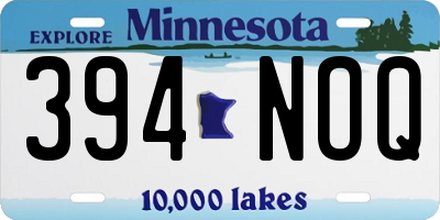 MN license plate 394NOQ