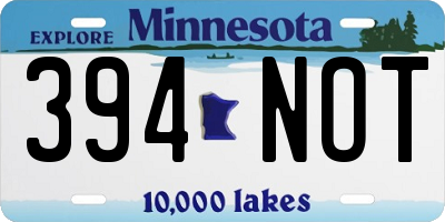 MN license plate 394NOT
