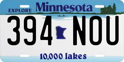 MN license plate 394NOU