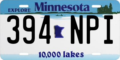 MN license plate 394NPI