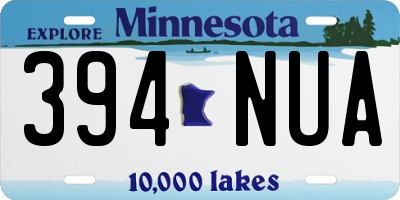 MN license plate 394NUA