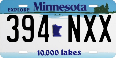 MN license plate 394NXX