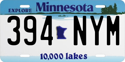 MN license plate 394NYM