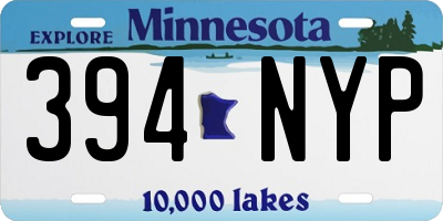 MN license plate 394NYP