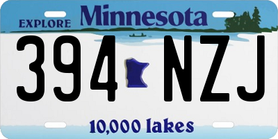 MN license plate 394NZJ