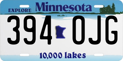 MN license plate 394OJG