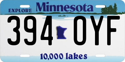 MN license plate 394OYF