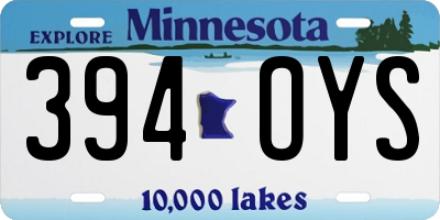 MN license plate 394OYS