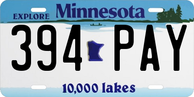 MN license plate 394PAY