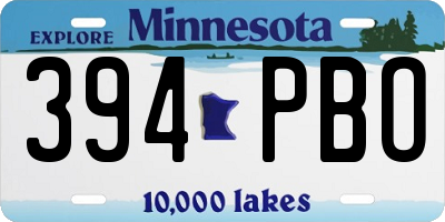 MN license plate 394PBO