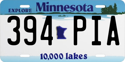 MN license plate 394PIA