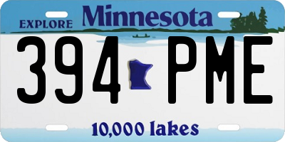 MN license plate 394PME
