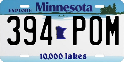 MN license plate 394POM