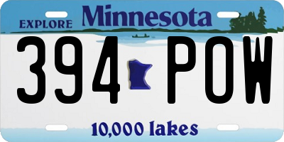 MN license plate 394POW
