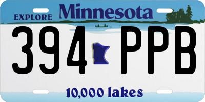 MN license plate 394PPB