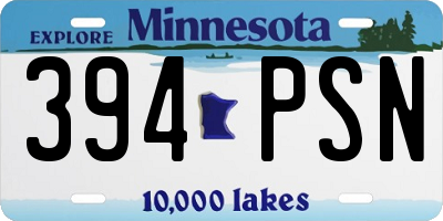 MN license plate 394PSN