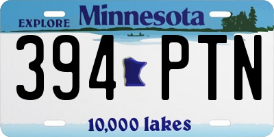 MN license plate 394PTN