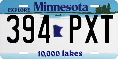 MN license plate 394PXT