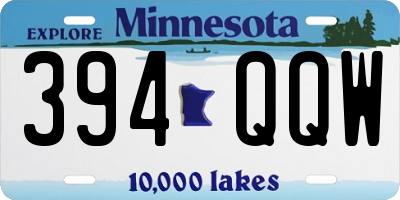 MN license plate 394QQW