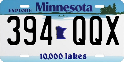 MN license plate 394QQX