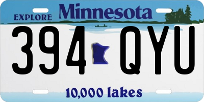 MN license plate 394QYU
