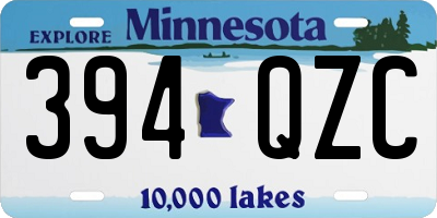 MN license plate 394QZC
