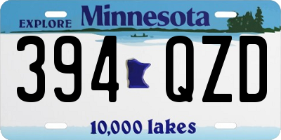 MN license plate 394QZD