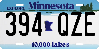 MN license plate 394QZE