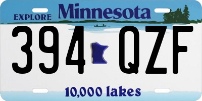 MN license plate 394QZF