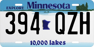 MN license plate 394QZH