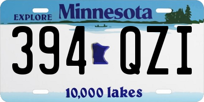 MN license plate 394QZI