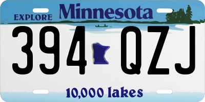 MN license plate 394QZJ