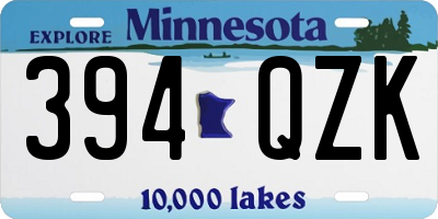 MN license plate 394QZK