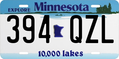 MN license plate 394QZL