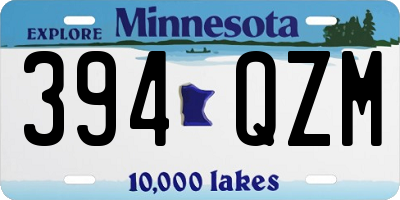 MN license plate 394QZM