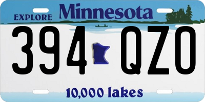 MN license plate 394QZO