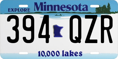 MN license plate 394QZR